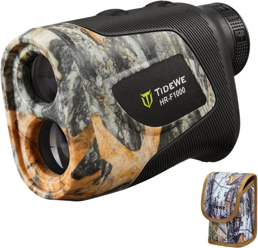 Hunting Rangefinder with Rechargeable Battery, 700/1000Y Camo Laser Range Finder 6X Magnification, Distance/Angle/Speed/Scan Multi Functional Water-Resistant Rangefinder with Case