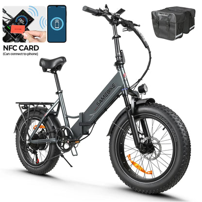 [EU DIRECT]  LOTDM200-II Folding Electric Bike with Rack Bag 48V 13AH 750W Motor Recommended Top Speed 25KM/H 20Inch 80KM Max Mileage 150KG Max Load Electric Bicycle ENGWE EP-2 Pro