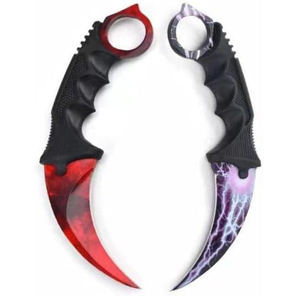 Fixed Blade Camping Knife, Stainless Steel Traning Outdoor Multi Tool, Practice Survival Pocket Knives, Hiking, Fishing, 1 PCS Knife, Random Color