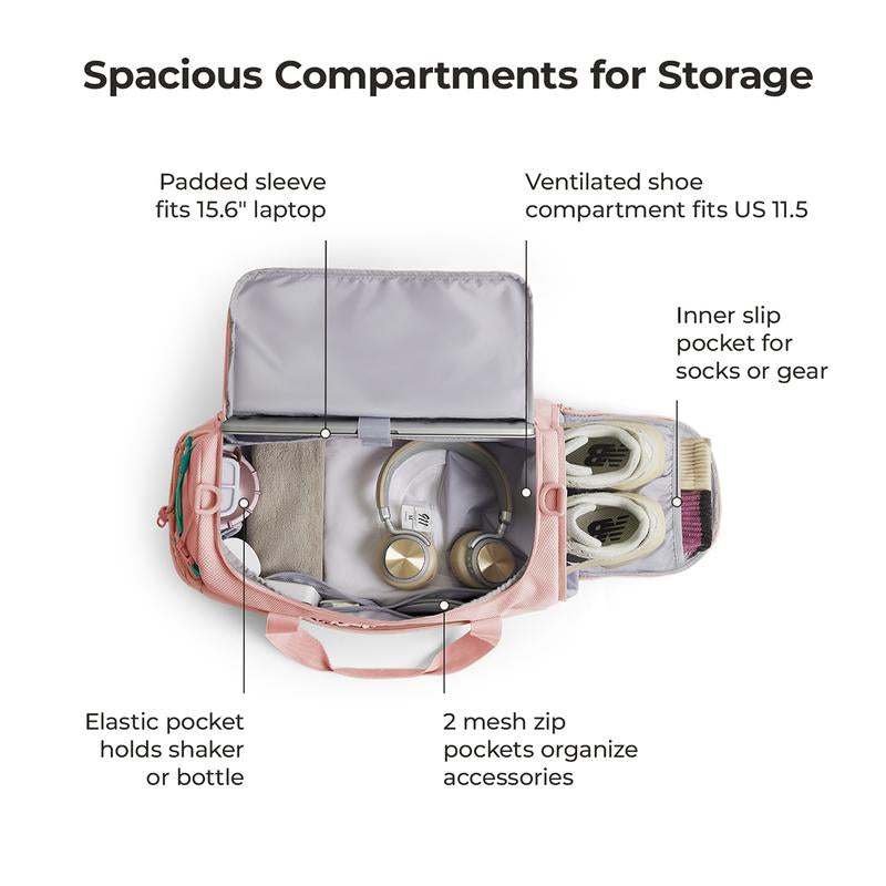 【NEW IN】BAGSMART REIKI 30L Lightweight Gym Duffle Bag W/Shoe Compartment & Laptop Sleeve,Fits 15.6" Laptop ,Water-Resistant Workout Bag for Men/Women Tiktokshopfalldealsforyou