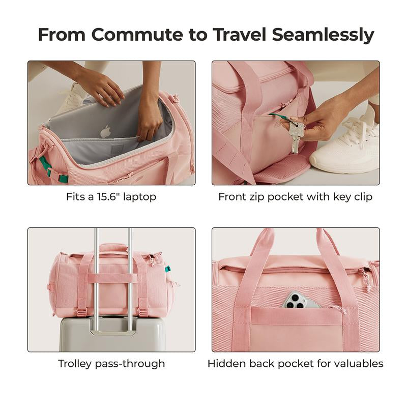 【NEW IN】BAGSMART REIKI 30L Lightweight Gym Duffle Bag W/Shoe Compartment & Laptop Sleeve,Fits 15.6" Laptop ,Water-Resistant Workout Bag for Men/Women Tiktokshopfalldealsforyou