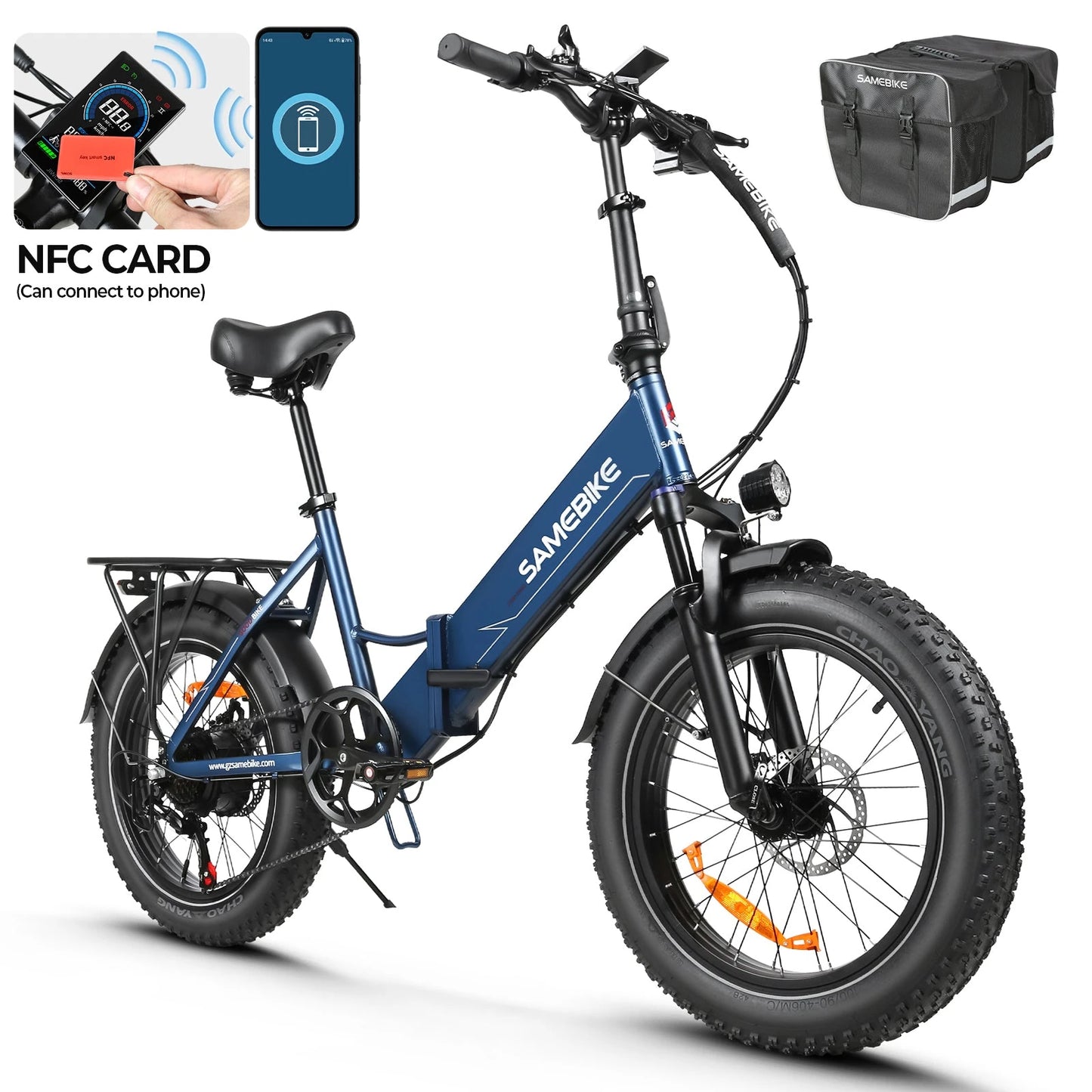 [EU DIRECT]  LOTDM200-II Folding Electric Bike with Rack Bag 48V 13AH 750W Motor Recommended Top Speed 25KM/H 20Inch 80KM Max Mileage 150KG Max Load Electric Bicycle ENGWE EP-2 Pro
