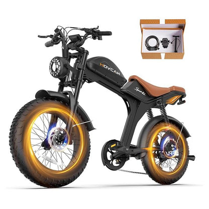 V70 Electric Bike, Electric Motorcycle with 52V 23.4Ah Removable Battery 20” Fat Tire Dirt Bike, 2000W Motor 35 MPH Top Speed E Bikes, 7 Speed Dual Hydraulic Brake Electric Bikes for Adults